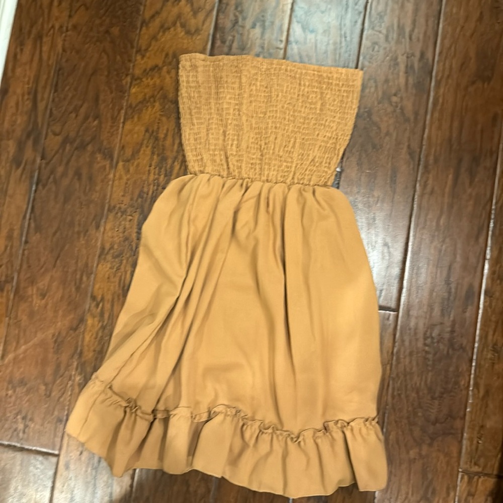 Brown mini dress